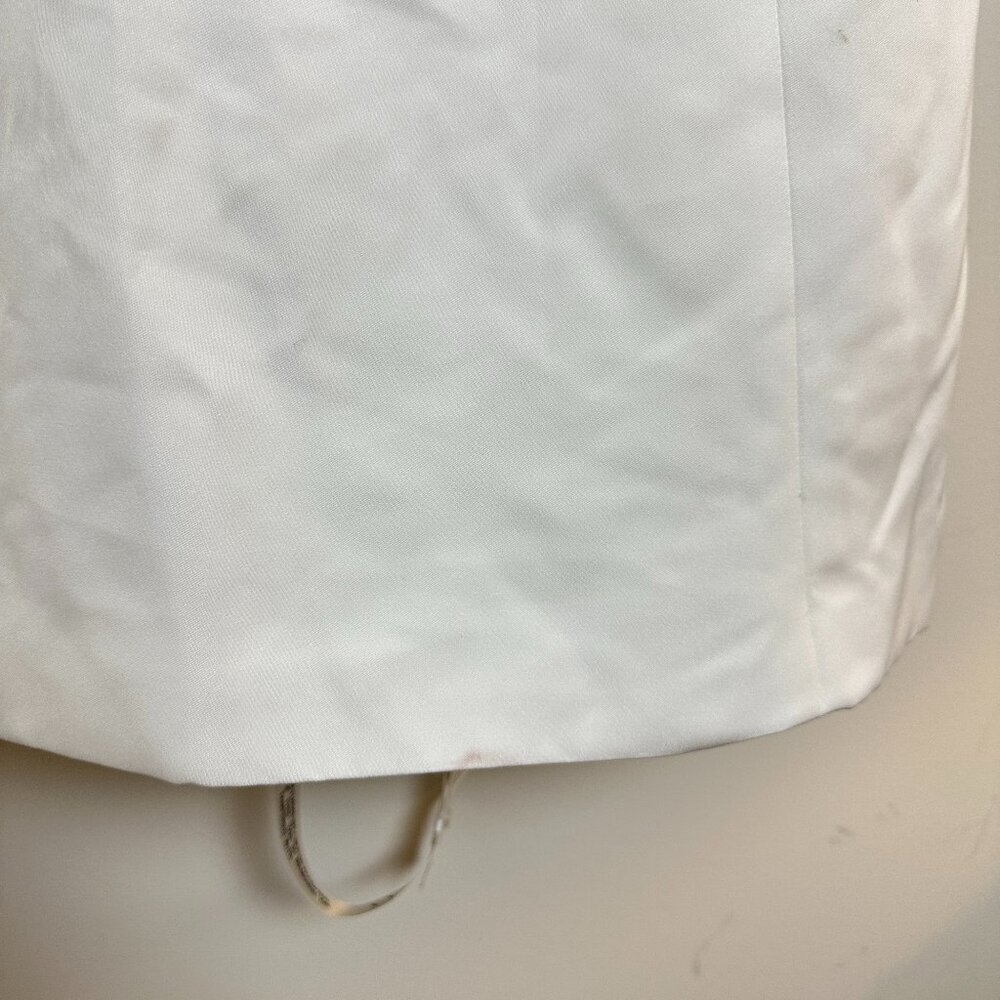 ELLIATT Amelie Square Neck Duchesse Satin Cocktail Minidress in Ivory Small - Picture 6 of 12